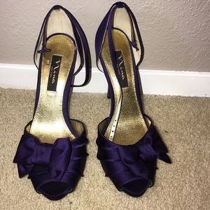 Nina Purple and Gold High Heels